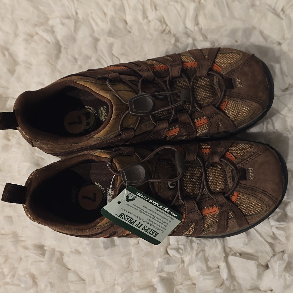 Merrell Siren Stretch Women's Brown And Orange Size 7 Hiking Shoes - Picture 7 of 11